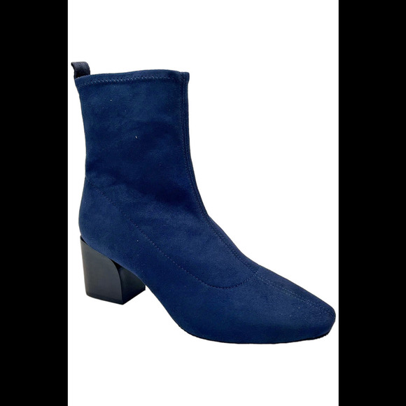 Donald Pliner Women's Angel Suede Heeled Bootie Navy - Medium - Picture 1 of 3